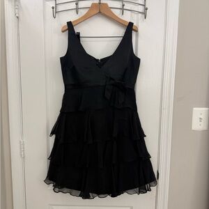 Tibi Black Layered Mini Dress